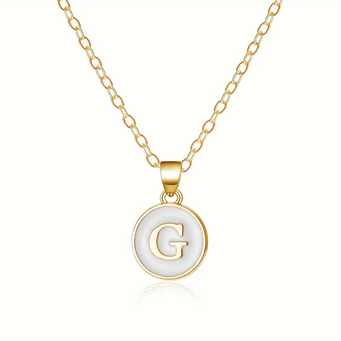 Initiale pendentif Collier Femme en Acier Inoxydable